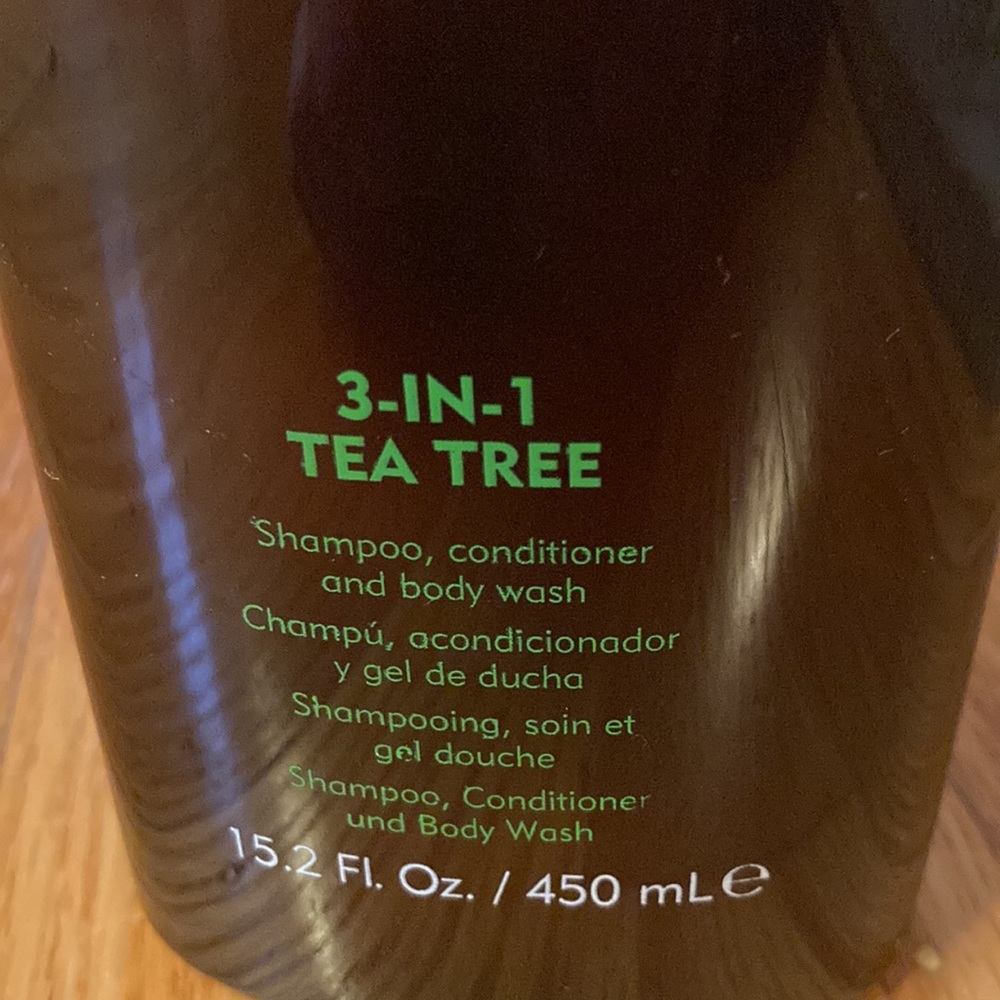 American crew 3-in-1 tea tree shampoo, conditioner, body wash.  New. - Picture 2 of 3